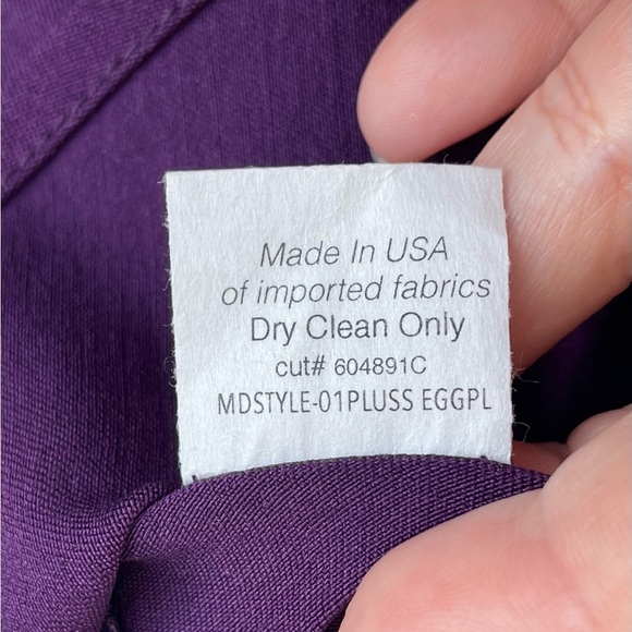 STOP STARING RETRO STYLE EGGPLANT COLOR DRESS SIZE 14 - Picture 12 of 15